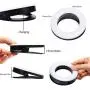 Disnadda Selfie Ring Light,3 Lighting Modes Rechargeable Clip on Selfie Fill Light with 40 Led for iPhone Laptop Android Smart Phone Photography, Camera Video, Girl Makes Up(Black) Disnadda Selfie Ring Light,3 Lighting Modes Rechargeable Clip on Selfie Fill Light with 40 Led for iPhone Laptop Android Smart Phone Photography, Camera Video, Girl Makes Up(Black)
