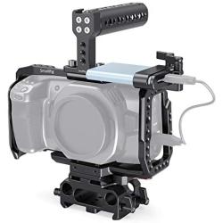 SmallRig Cage Rig for Blackmagic Design BMPCC 4K & 6K Camera, with Camera Cage + Top Handle + SSD T5 Mount Holder + 501PL-Compatible Baseplate - KCVB2749