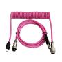 Tez Cables Z-Series Custom Coiled Aviator USB-C Keyboard Cable (Pink)