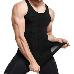 GKVK Mens Slimming Body Shaper Vest Shirt Abs Abdomen Slim