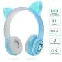 WOICE Bluetooth Headphones, Cat Ear LED Light Up Wireless Foldable Headphones Over Ear with Mic, Music Sharing Function and 85db Limited for iPhone/iPad/Smartphones/Laptop/PC(Sky Blue) WOICE Bluetooth Headphones, Cat Ear LED Light Up Wireless Foldable Headphones Over Ear with Mic, Music Sharing Function and 85db Limited for iPhone/iPad/Smartphones/Laptop/PC(Sky Blue)