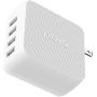 Multi-USB Wall Charger by Playa (4-Port Wall Charger Compatible w/iPhone 11, XS, XR, X, iPad, AirPods / S20, Note10 / Pixel 4, More) Phone Charger