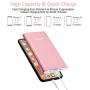 10000mAh Quick Charge QC 3.0 Portable Charger Fast Charging Power Bank Slim Back Up Battery Pack Compatible For iPhone X XS MAX XR 8 7 6 6s Plus 5s & iPad Android Samsung Galaxy Cell Phone - Rose Gold