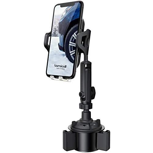 Car Cup Holder Phone Mount - Cell Phone Cupholder Cradle with Extendable and Adjustable Arm, Compatible with iPhone 11 Pro Xs Max XR X 8 7 6 Plus, 4-6.5 Smart Phones