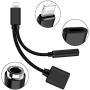 Aristokool Headphone Adapter Compatible with iPhone Xs/Xs Max/XR/11/11Pro 8/8 Plus/X /7/7 Plus,Listen to Music Adapter Audio and Charge 3.5mm Splitter Converter Compatible with Adaptor Charger(Black)