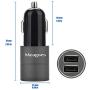 Meagoes Fast USB Car Charger Adapter, with Dual Smart Ports, Compatible for Apple iPhone 8/X/Plus/7/6s/6, Ipad Pro/Mini, Samsung Galaxy S9 Plus/S9/S8/S7, Note 9/8, Google Pixel, Moto Z, LG G7/V40, HTC