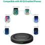 Fast Wireless Charger RAVPower 7.5W Compatible iPhone 11 Pro Max/Xs/XR/XS/X/8/8 Plus, with HyperAir, 10W Compatible Galaxy S10, S10+, Note 10+ and All Qi-Enabled Devices, Model: PR-PC014