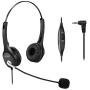 Callez 2.5mm Cordless Phone Headset Dual, Telephone Hands-Free Headset With N/C Mic For DECT AT&T ML17929 Panasonic KX-TCA430 KX-TS880 KX-T7630 KX-T7633 Cisco Vtech RCA Call Center Home Office(C402D1)