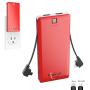 Chargii - Power Bank - All-in-One Portable Charger - Cell Phone Battery Backup - Built-in Wall Plug AC Adapter - 2 USB Ports - 5000 mAH
