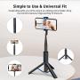 ATUMTEK Bluetooth Selfie Stick Tripod, Mini Extendable 3 in 1 Aluminum Selfie Stick with Wireless Remote and Tripod Stand 360° Rotation for iPhone 11/11 Pro/XS Max/XS/XR/X/8/7, Samsung and Smartphone