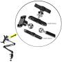 Foldable Phone Tablet Mount Holder – Aluminum Universal Flexible Tablet Bracket Mount Holder Adjustable and Compatible with 4-13 Inches Smartphones Tablets iPad/iPad Air/iPad Pro/Nintendo Switch