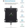 Cell Phone Signal Booster for Car, RV and Truck - Enhance 4G Data and Volte for Verizon, AT&T and T-Mobile - Dual 700MHz Band 12/13/17 Cellular Repeater Antenna Kit for Vehicle