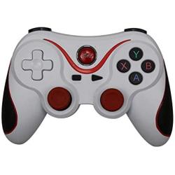 USB Game Controller T3 Wireless Game Controller Gamepad Bluetooth 3.0 Joystick Joystick for Mobile Phone Tablet TV Box Holder-White-,