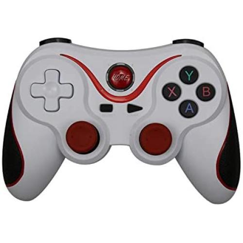 USB Game Controller T3 Wireless Game Controller Gamepad Bluetooth 3.0 Joystick Joystick for Mobile Phone Tablet TV Box Holder-White-,