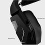 Gaming Headset,GAKOV MV3 USB PC Gaming Headphones Super Bass Noise Cancelling Over Ear Earphones with Mic-Phone and Colorful Breath Light for Xbox One,PS4, PC, PS Vita, Smart Phone -Classic Black