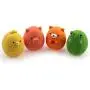 Chiwava 4PCS 2.4 Squeak Latex Puppy Toy Funny Animal Sets Pet Interactive Play for Small Dog Assorted Color