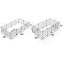 Tespo Pet Playpen, Small Animal Cage Indoor Portable Metal Wire yd Fence for Small Animals, Guinea Pigs, Rabbits Kennel Crate Fence Tent 15 X 12 inch