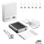 Hercules Tuff Charging Station for Multiple Devices (White) - 6 USB Fast Ports - 6 Short USB Lightning Cables Included for Cell Phones, Smart Phones, Tablets, and Other Electronics