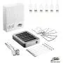 Hercules Tuff Charging Station for Multiple Devices (White) - 6 USB Fast Ports - 6 Short USB Lightning Cables Included for Cell Phones, Smart Phones, Tablets, and Other Electronics