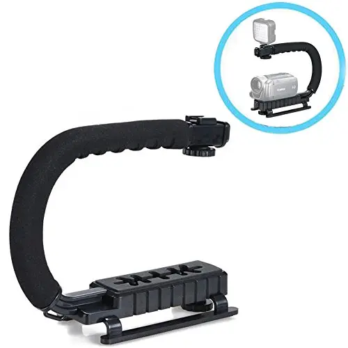 Walway C Shape Handle Grip Stabilizer Low Position Shooting System with Hot-Shoe Mount for GoPro DSLR Camera Camcorder Walway C Shape Handle Grip Stabilizer Low Position Shooting System with Hot-Shoe Mount for GoPro DSLR Camera Camcorder