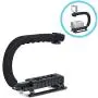 Walway C Shape Handle Grip Stabilizer Low Position Shooting System with Hot-Shoe Mount for GoPro DSLR Camera Camcorder Walway C Shape Handle Grip Stabilizer Low Position Shooting System with Hot-Shoe Mount for GoPro DSLR Camera Camcorder