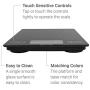 Escali Arti Glass Digital LCD Display Kitchen, Office, Baking Herb Scale w/Nutrition and Calorie Counting Feature, 15lb Capacity, 9" x 6.5" x .75", Black Obsidian