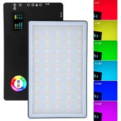 RGB Video Light Panel 360° Full Color LED Light Portable On Camera Light 3200K-7500K CRI>96+, 9 Lighting Effect Modes