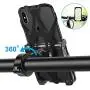 Todarrun Universal Bike Phone Mount | Motorcycle Phone Holder Adjustable can 360 Degree Rotation With Fall Prevention Silicone Bands Fits iPhone X|Xs Max Xr 8|8 Plus Galaxy S9 Holds Phones from 3.5-7&quot