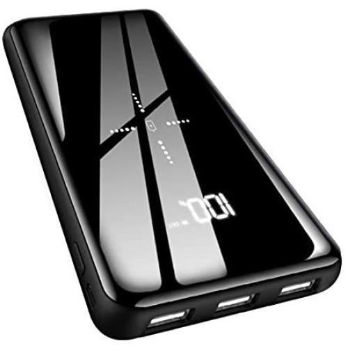 Wireless Portable Charger Power Bank 25000mAh - High Capacity with LCD Digital Display,3 USB Output & Dual Input External Battery Pack Compatible with Smart Phones,Android Phone,Tablet and More