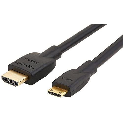 AmazonBasics High-Speed Mini-HDMI to HDMI TV Adapter Cable (Supports Ethernet, 3D, and Audio Return) - 6 Feet