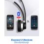 Mpow HC3 Bluetooth Headset V5.0, Dual Microphone Wireless Headphones for Truck Driver, Office,Call Center,Cell Phone，Noise Canceling, Single On Ear Headset(Wired Option)