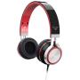 Elecder i39 Headphones with Microphone Foldable Lightweight Adjustable On Ear Headsets with 3.5mm Jack for iPad Cellphones Computer MP3/4 Kindle Airplane School Red/Black