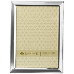 Lawrence Frames Brushed Silver Plated 5 by 7 Metal Picture Frame