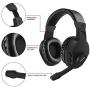 NUBWO U3 3.5mm Gaming Headset for PC, PS4, Laptop, Xbox One, Mac, iPad, Nintendo Switch Games, Computer Game Gamer Over Ear Flexible Microphone Volume Control with Mic - Black