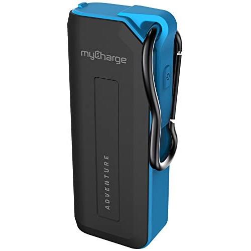 myCharge Adventure Camping Portable Charger Power Bank 3350 mAh Rugged Outdoor External Battery Pack with Carabiner Clip - USB Accessories, Bluetooth Speaker, Cell Phone (iPhone, Android for Samsung)
