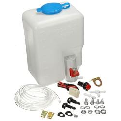 Audew 12V Universal Car Windshield Washer Pump Washer Bottle Kit Washer System with Pump Jet Button Switch 160186