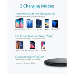 Anker Wireless Charger, 2 Pack PowerWave Pad, Qi-Certified, 7.5W for iPhone 11, 11 Pro, 11 Pro Max, Xs Max, XR, Xs, X, 8, 8 Plus, 10W for Galaxy S10 S9 S8, Note 10 Note 9 Note 8 (No AC Adapter)