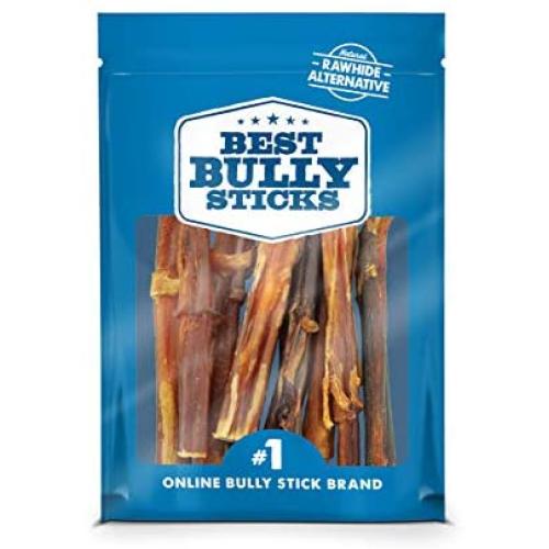 Best Bully Sticks 4-8 Inch All-Natural Odor-Free Bully Sticks | 8 oz Bag | Promotes Dental Health, Perfect for Small Dogs - All-Natural Premium Dog Chew