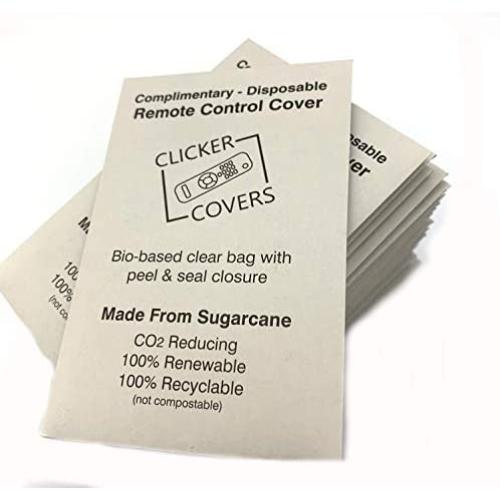 Clicker Covers - Remote Control Cover Bags for Hotels Airbnb and VRBOs - 25 Individually Wrapped Units