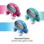 HoMedics, Quatro Mini Hand-Held Massager with Hand Grip, Battery Operated Vibration Massage, 4 Massage Nodes, Powered by 2 AAA Batteries (Included), Available in 3 Colors (Pink, Blue, or Teal)