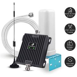 Cell Phone Signal Booster for Home and Office - 65dB Dual Band 700MHz Cell Phone Repeater Boost 4G Data and Volte - Support All Cellulars on Band 12/17/13