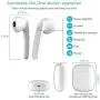 Bluetooth 5.0 Wireless Earbuds, Wireless Bluetooth Headphones with Deep Bass HiFi Stereo Sound, Built-in Mic Earphones with Portable Charging Case for iOS and Android