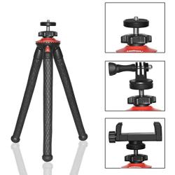 Lammcou Camera Tripod Flexible Phone Tripod Lightweight Action Camera Tripod Mini Gorilla Pod DSLR Tripod Octopus Travel Tripod Stand for Action Camera/Camera/Camcorder