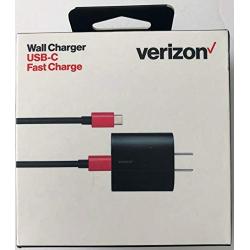 Verizon Type C Wall Charger with 3 Amp Fast Charge Technology & LED Indicator for Samsung Galaxy S10/S10+/S9/S9+/S8/S8+ Note 8/Note 9, Pixel & Other Smartphones