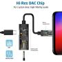 ESR 2-in-1 USB-C PD Headphone Jack Adapter, Type-C to 3.5mm Audio Adapter, for Aux, Stereo, Earphones, Headset, Headphones, Compatible with Galaxy S20/S10/Note10, Pixel 3/4, iPad Pro 2018, Black