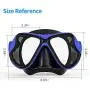 COPOZZ Scuba Mask, Snorkeling Scuba Dive Glasses, Free Diving Tempered Glass Goggles - Dry Snorkel Set with Comfortable Mouthpiece