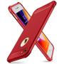 SUPBEC iPhone 7/8 Case with Card Holder and [ Screen Protector Tempered Glass x2Pack] Protective Ultra-Thin-Slim Cover with Silicone TPU Shockproof Rubber Wallet Case for iPhone7 / iPhone8-Red
