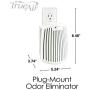 Hamilton Beach TrueAir Plug-Mount Odor Eliminator with Carbon Filter, Common Household-Tobacco, Pet, Bathroom, Trash, On/Off Fan, White (04530G)