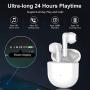 True Wireless Earbuds Bluetooth 5.0 Earbud Headphones, 3D Noise Canceling Headphones in-Ear Headphones IPX5 Waterproof Headphones with Fast Charging Case for iPhone/Apple Airpods/Android