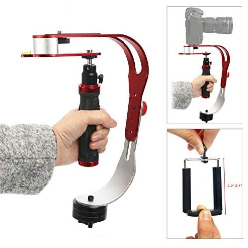 Yaekoo Handheld Video Camera Stabilizer Steadicam Steady for GoPro, Smartphone, DSLR, Camcorder, Canon, Nikon, Digital Camera or Any Camera up to 2.1 lbs.